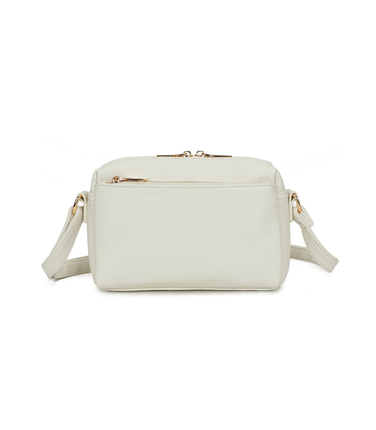 T11874 - Bolso bandolera rectangular múltiples colores y bolsillos trasero y frontal