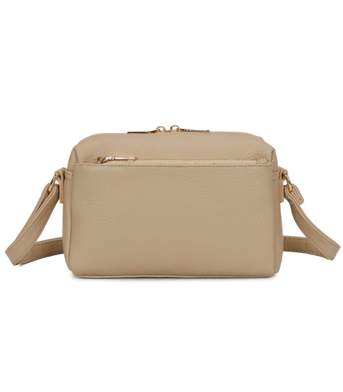 T11874 - Bolso bandolera rectangular múltiples colores y bolsillos trasero y frontal