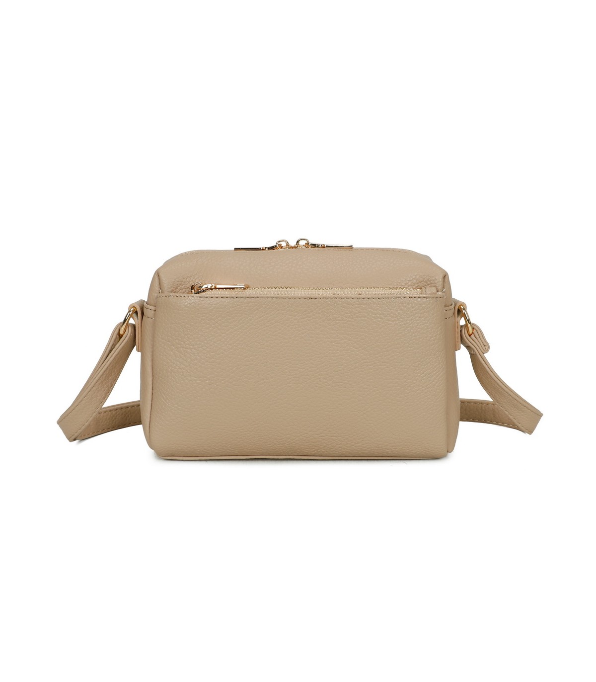 T11874 - Bolso bandolera rectangular múltiples colores y bolsillos trasero y frontal