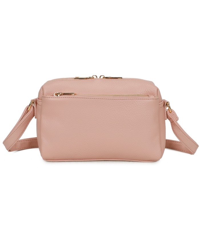 T11874 - Bolso bandolera rectangular múltiples colores y bolsillos trasero y frontal
