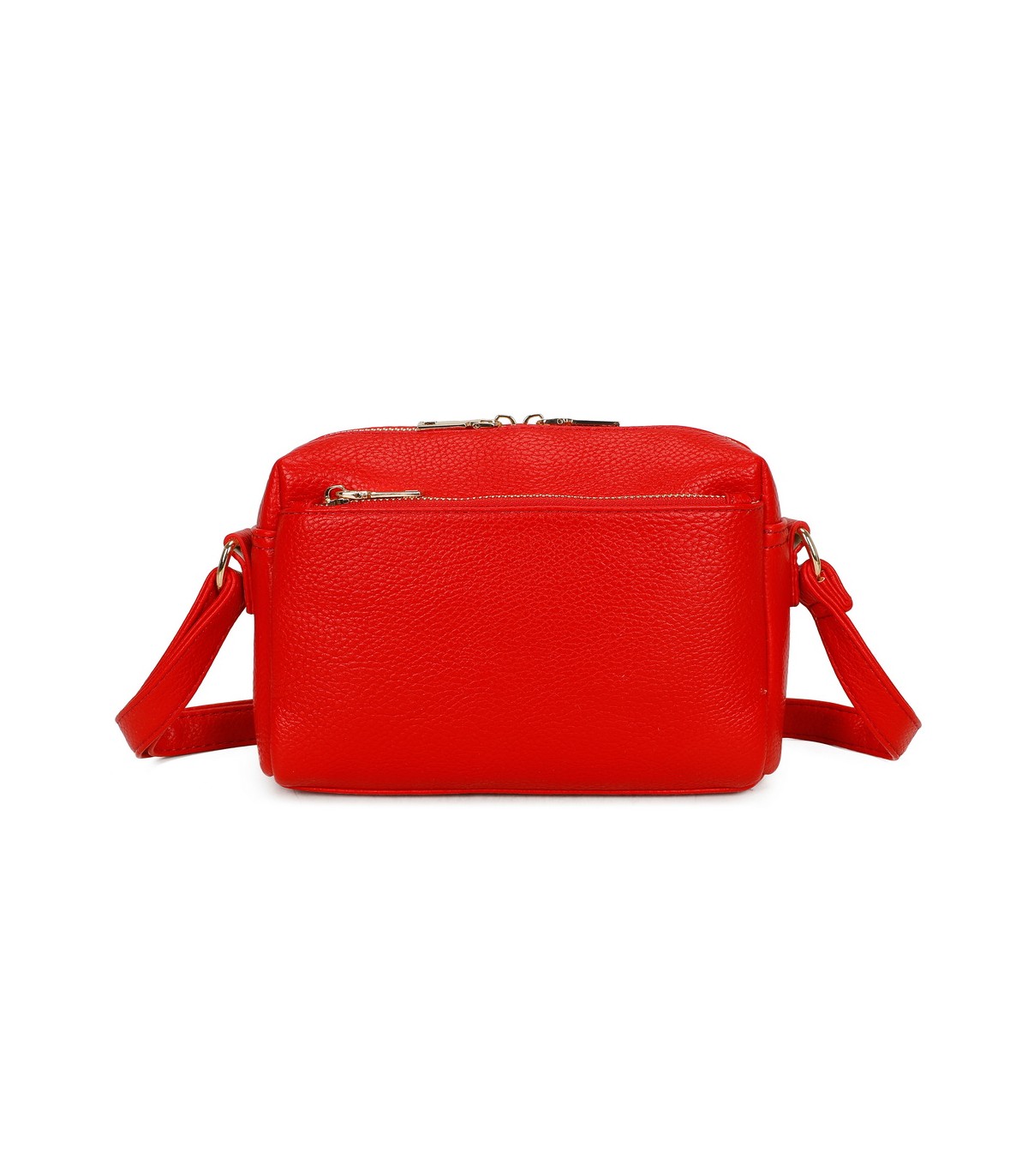 T11874 - Bolso bandolera rectangular múltiples colores y bolsillos trasero y frontal