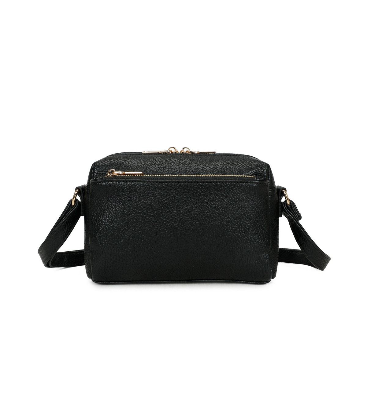 T11874 - Bolso bandolera rectangular múltiples colores y bolsillos trasero y frontal