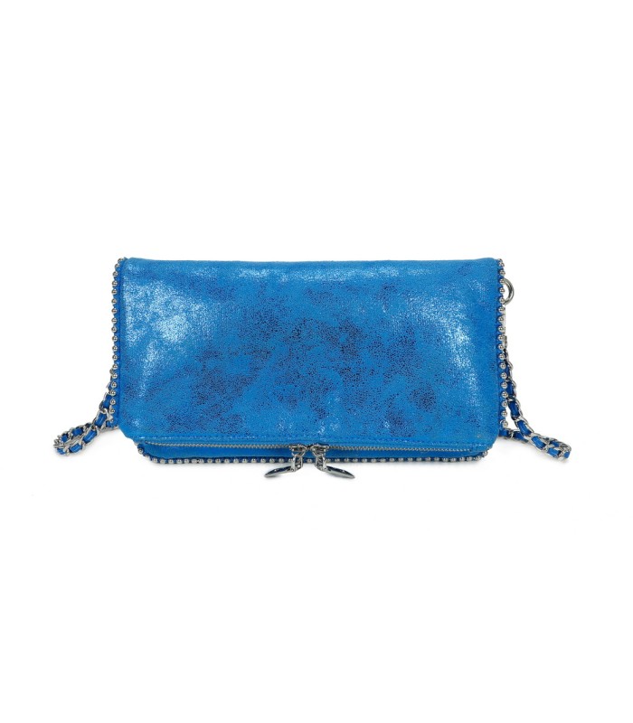 T11820 - Bolso bandolera de aspecto metálico y jaspeado