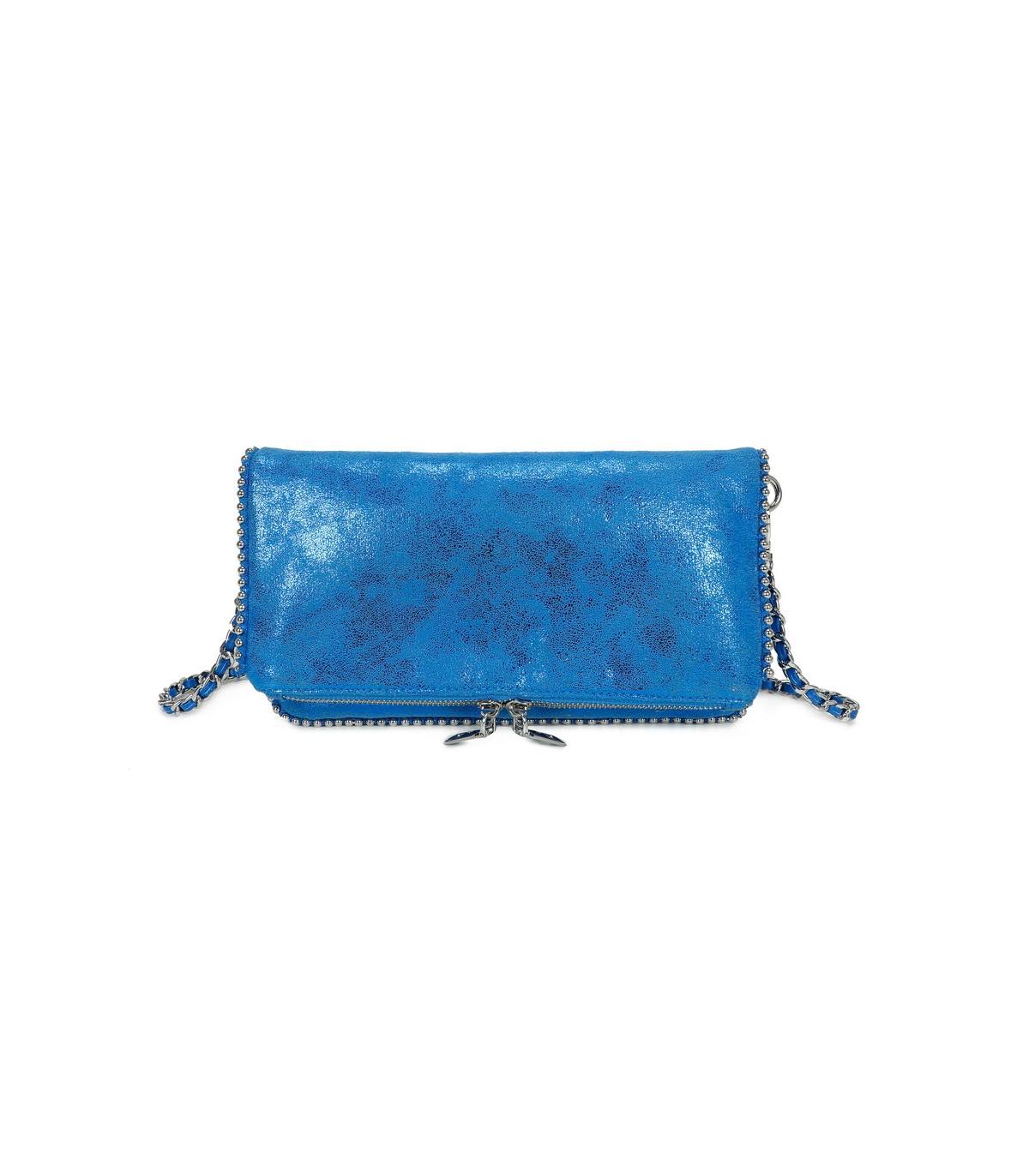 T11820 - Bolso bandolera de aspecto metálico y jaspeado