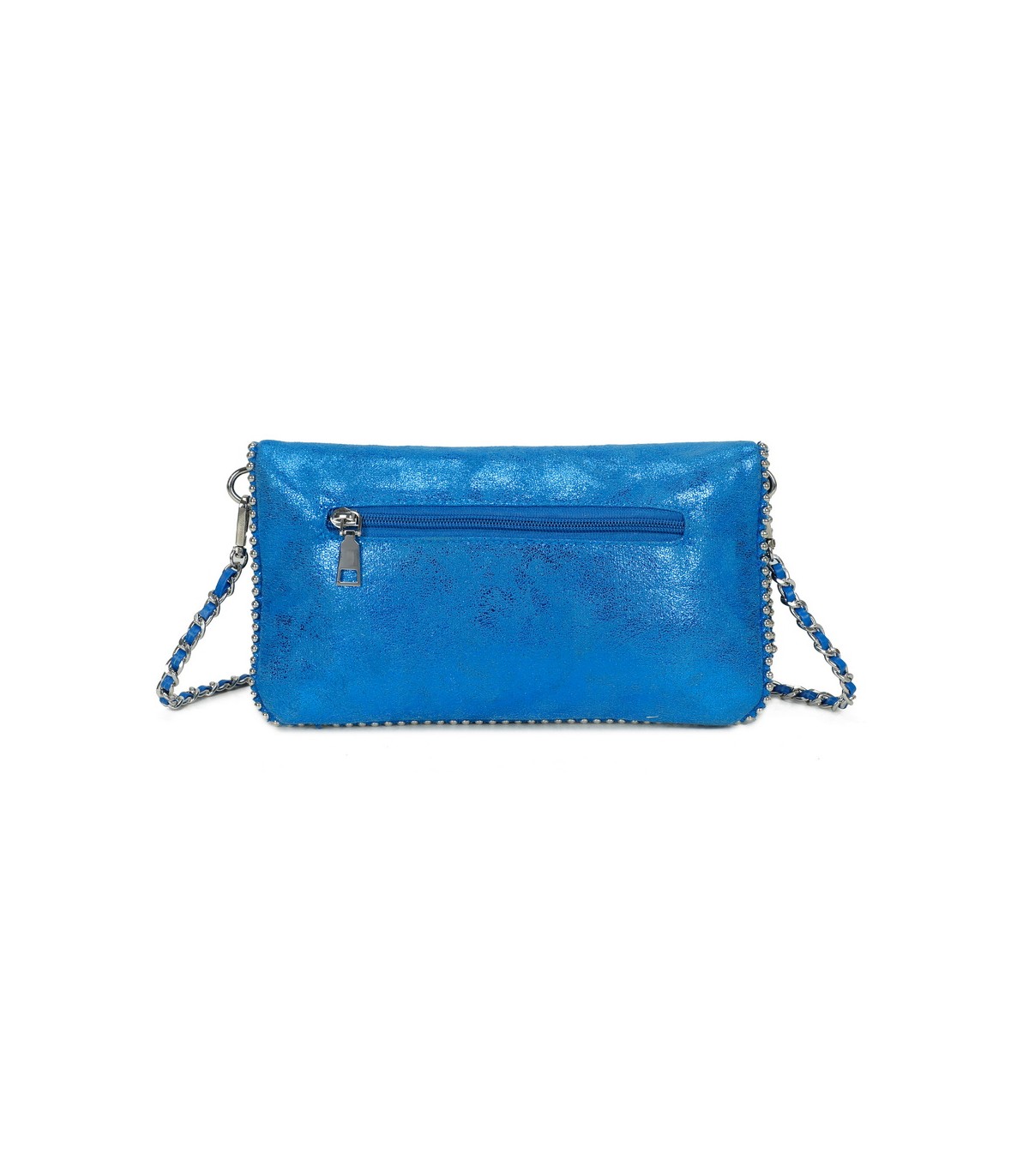 T11820 - Bolso bandolera de aspecto metálico y jaspeado