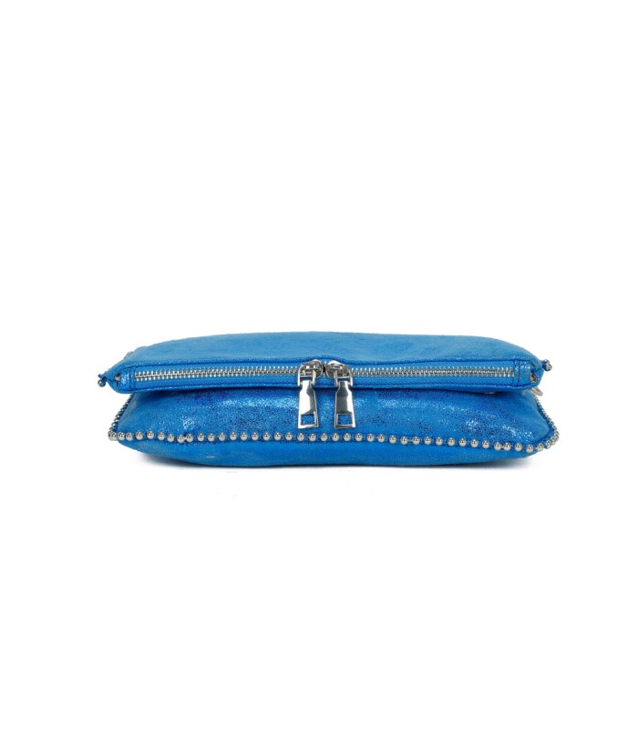 T11820 - Bolso bandolera de aspecto metálico y jaspeado