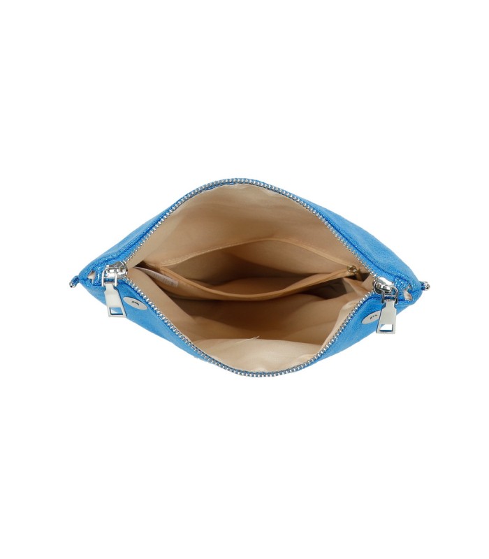 T11820 - Bolso bandolera de aspecto metálico y jaspeado