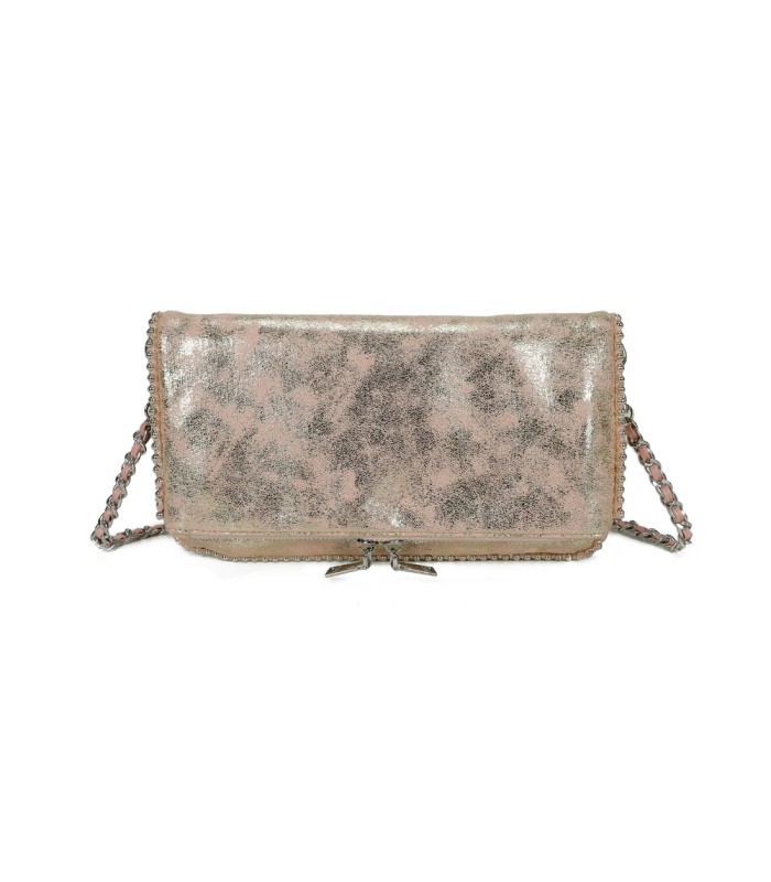 T11820 - Bolso bandolera de aspecto metálico y jaspeado