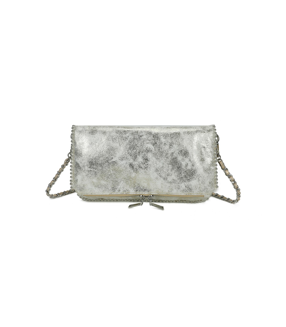 T11820 - Bolso bandolera de aspecto metálico y jaspeado