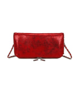 T11820 - Bolso bandolera de aspecto metálico y jaspeado