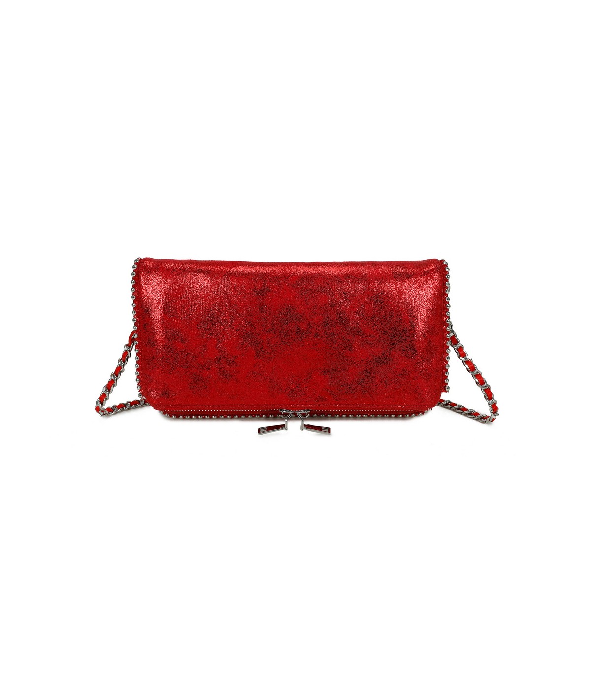 T11820 - Bolso bandolera de aspecto metálico y jaspeado