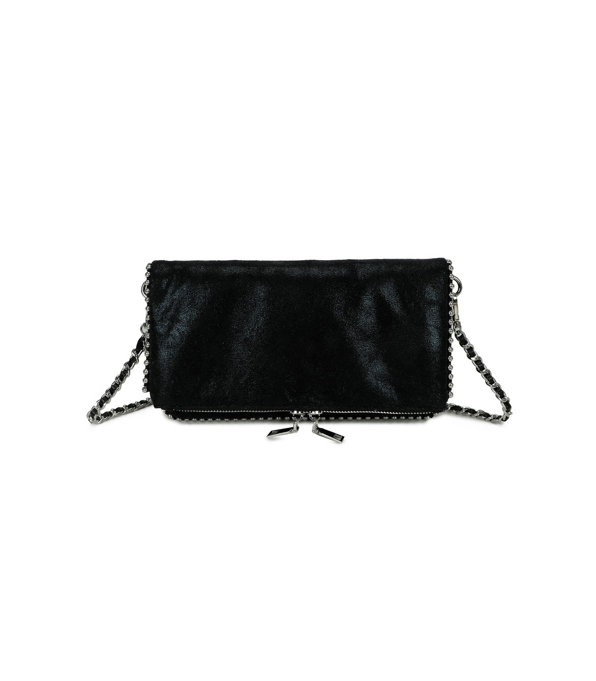 T11820 - Bolso bandolera de aspecto metálico y jaspeado