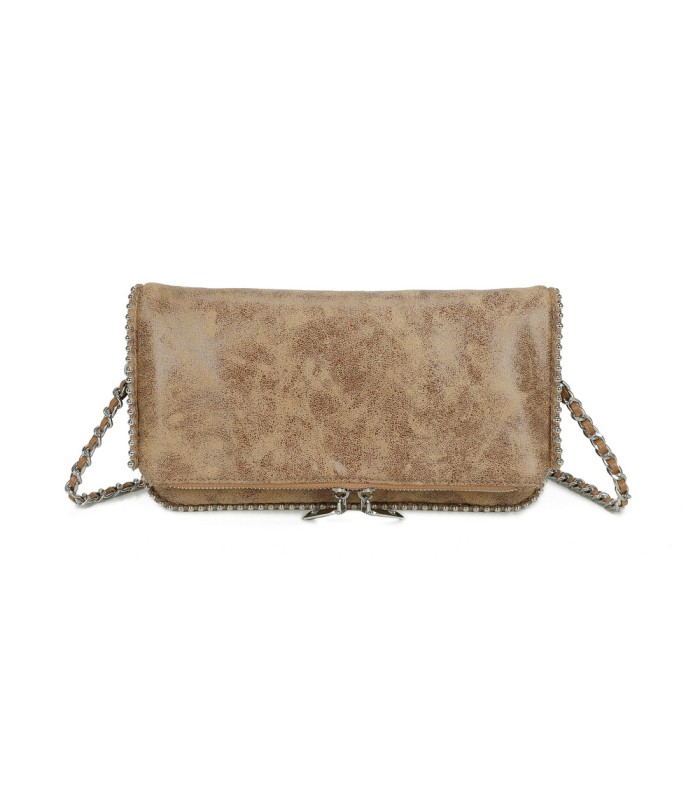 T11820 - Bolso bandolera de aspecto metálico y jaspeado