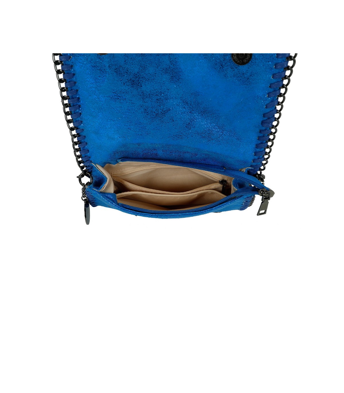 T11823 - Bolso de fiesta metálico con textura mármol