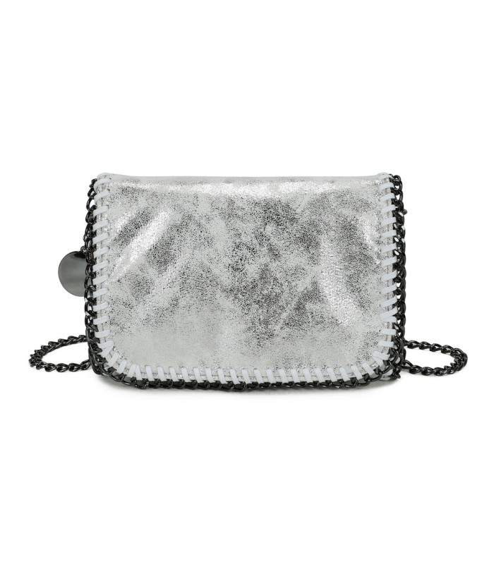 T11823 - Bolso de fiesta metálico con textura mármol