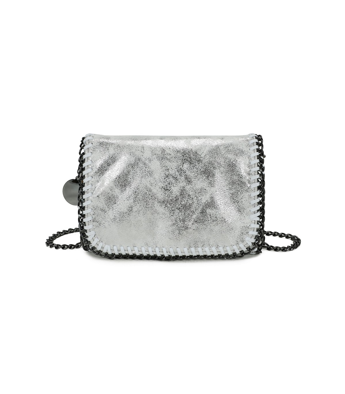 T11823 - Bolso de fiesta metálico con textura mármol