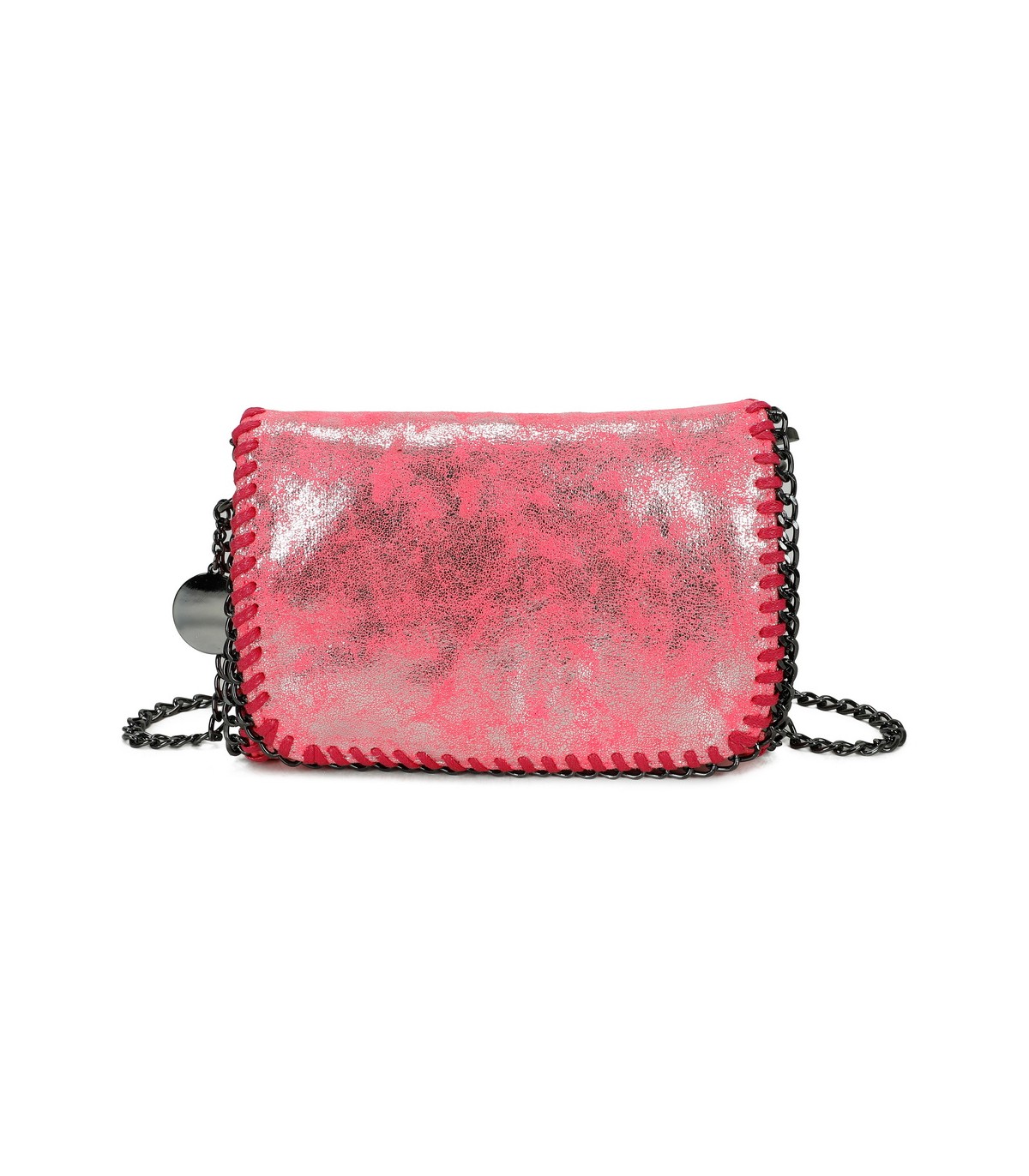 T11823 - Bolso de fiesta metálico con textura mármol