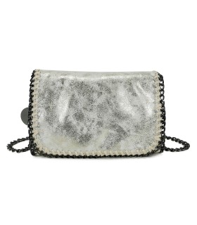T11823 - Bolso de fiesta metálico con textura mármol