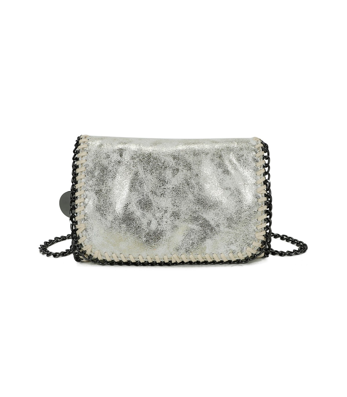 T11823 - Bolso de fiesta metálico con textura mármol