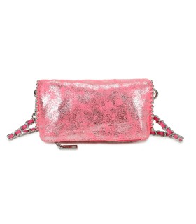 T11821 - Bolso de fiesta jaspeado con tonos metálicos