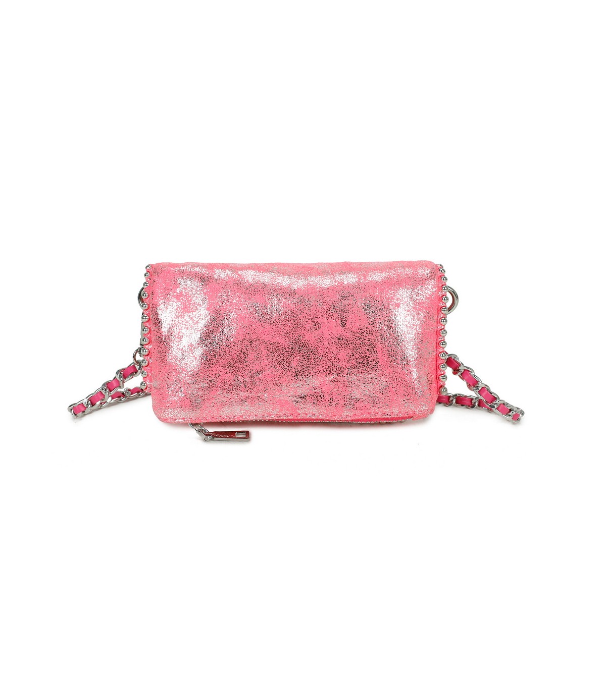 T11821 - Bolso de fiesta jaspeado con tonos metálicos