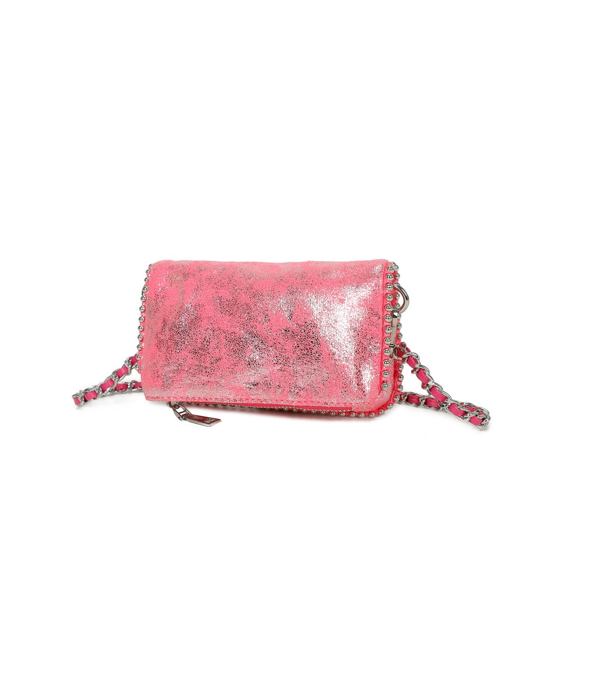 T11821 - Bolso de fiesta jaspeado con tonos metálicos