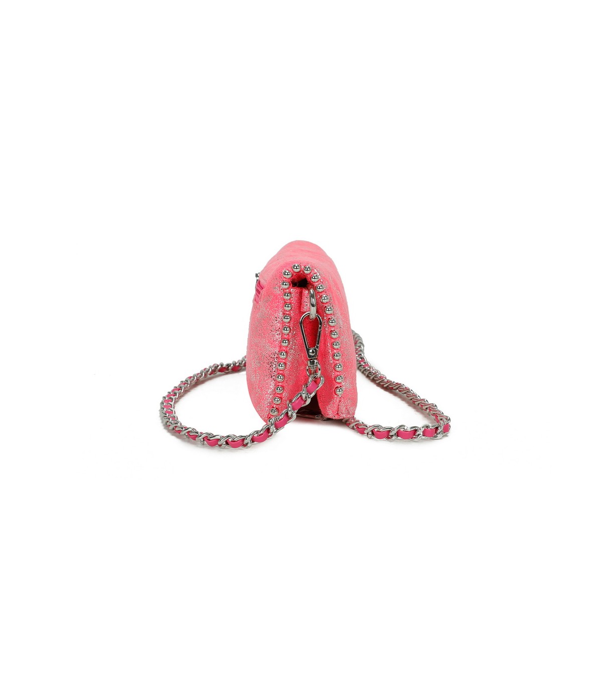 T11821 - Bolso de fiesta jaspeado con tonos metálicos