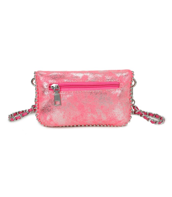 T11821 - Bolso de fiesta jaspeado con tonos metálicos