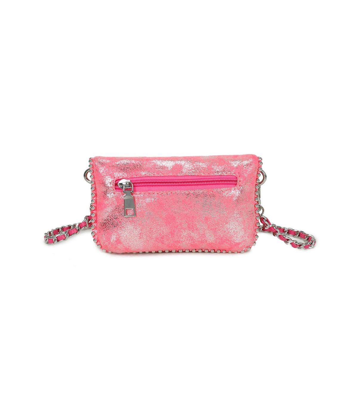 T11821 - Bolso de fiesta jaspeado con tonos metálicos