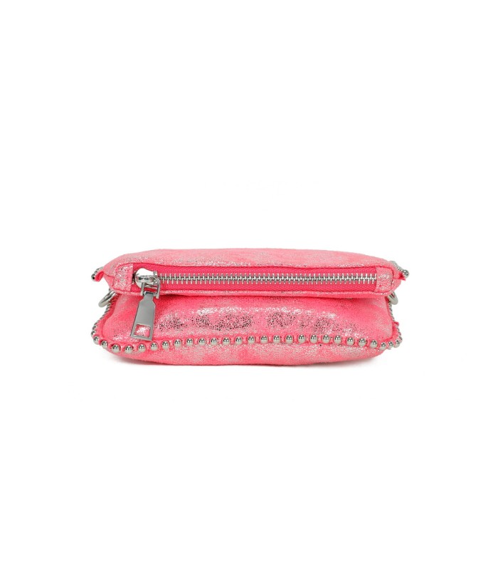 T11821 - Bolso de fiesta jaspeado con tonos metálicos