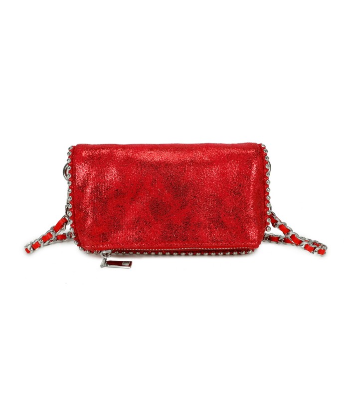T11821 - Bolso de fiesta jaspeado con tonos metálicos