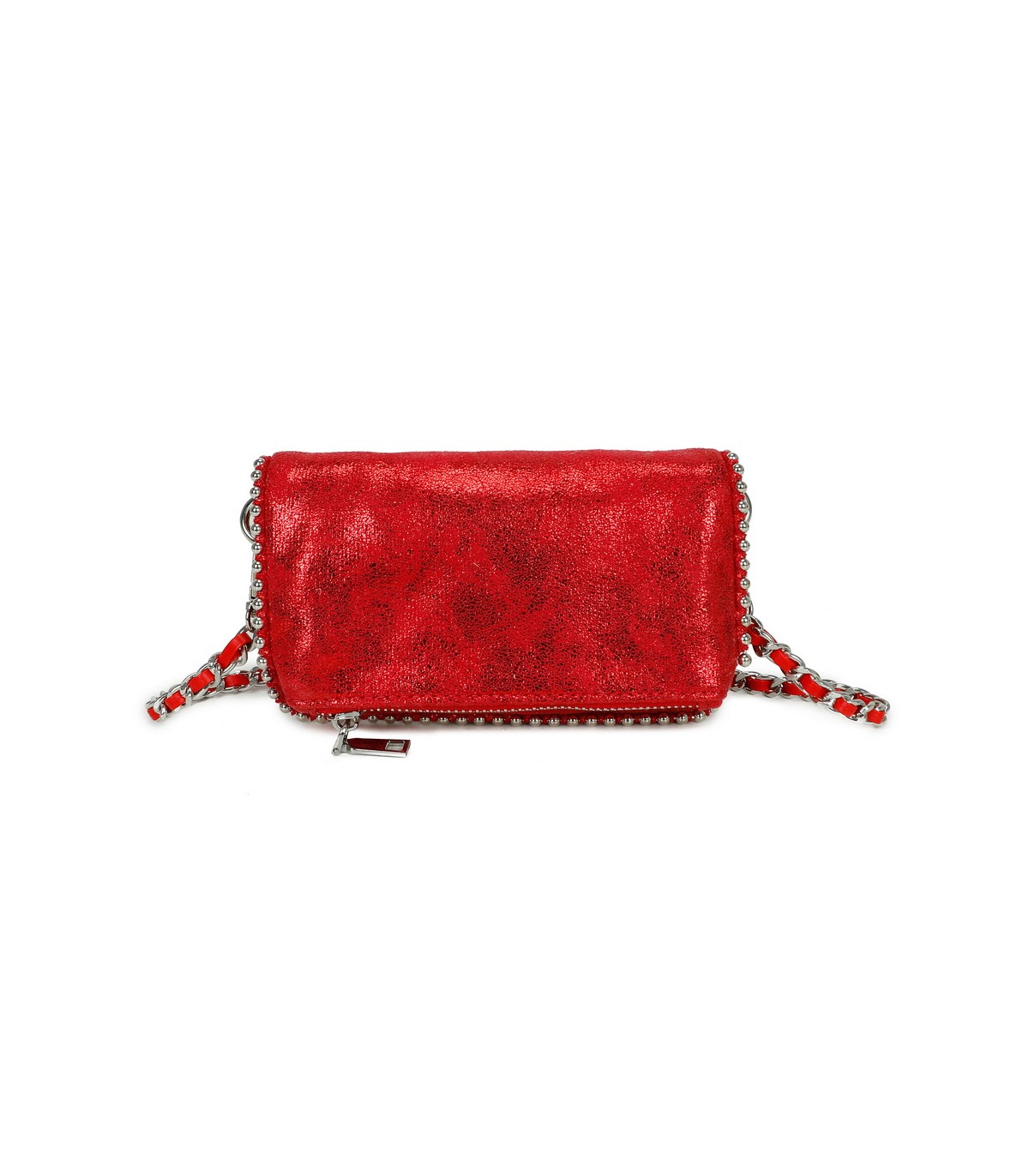 T11821 - Bolso de fiesta jaspeado con tonos metálicos