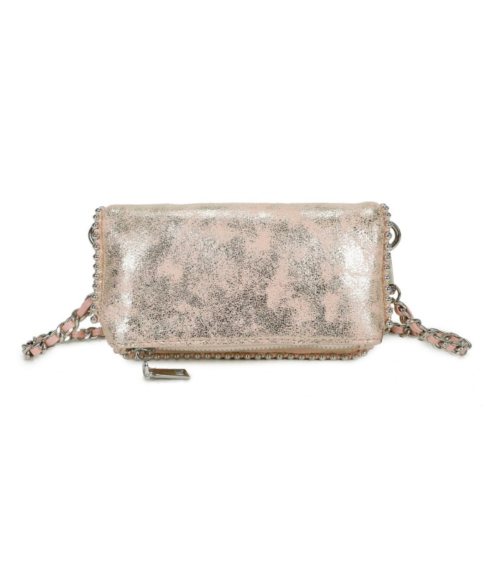 T11821 - Bolso de fiesta jaspeado con tonos metálicos