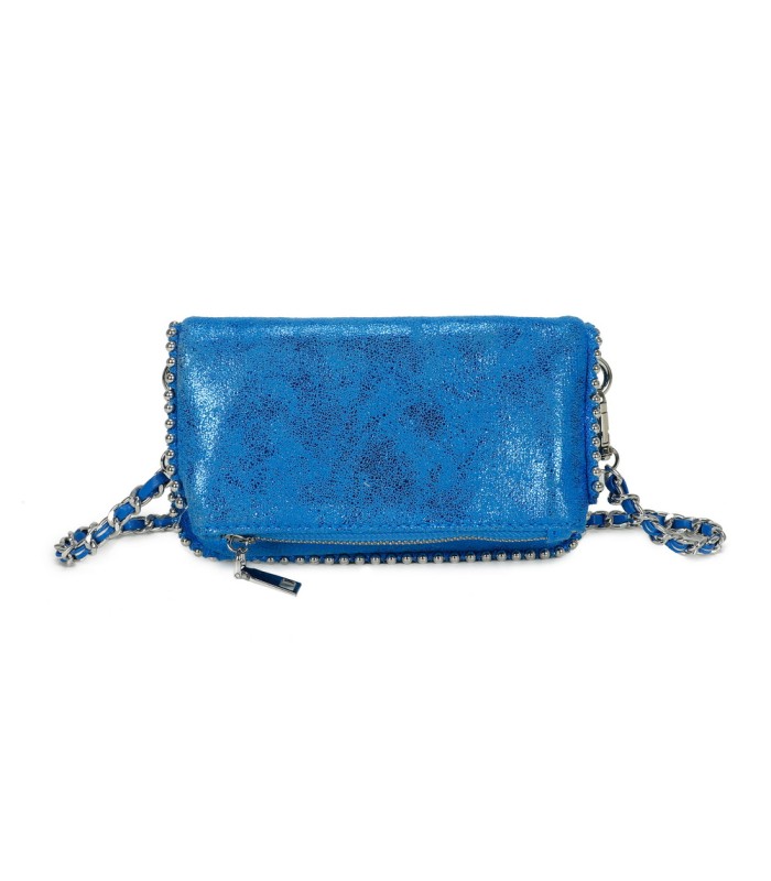 T11821 - Bolso de fiesta jaspeado con tonos metálicos