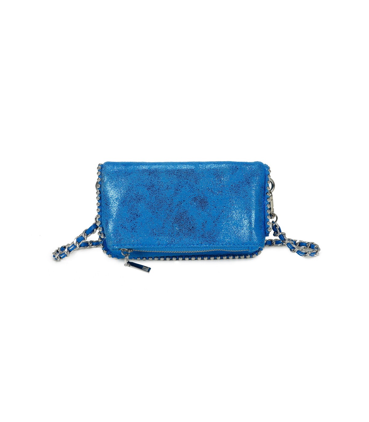 T11821 - Bolso de fiesta jaspeado con tonos metálicos