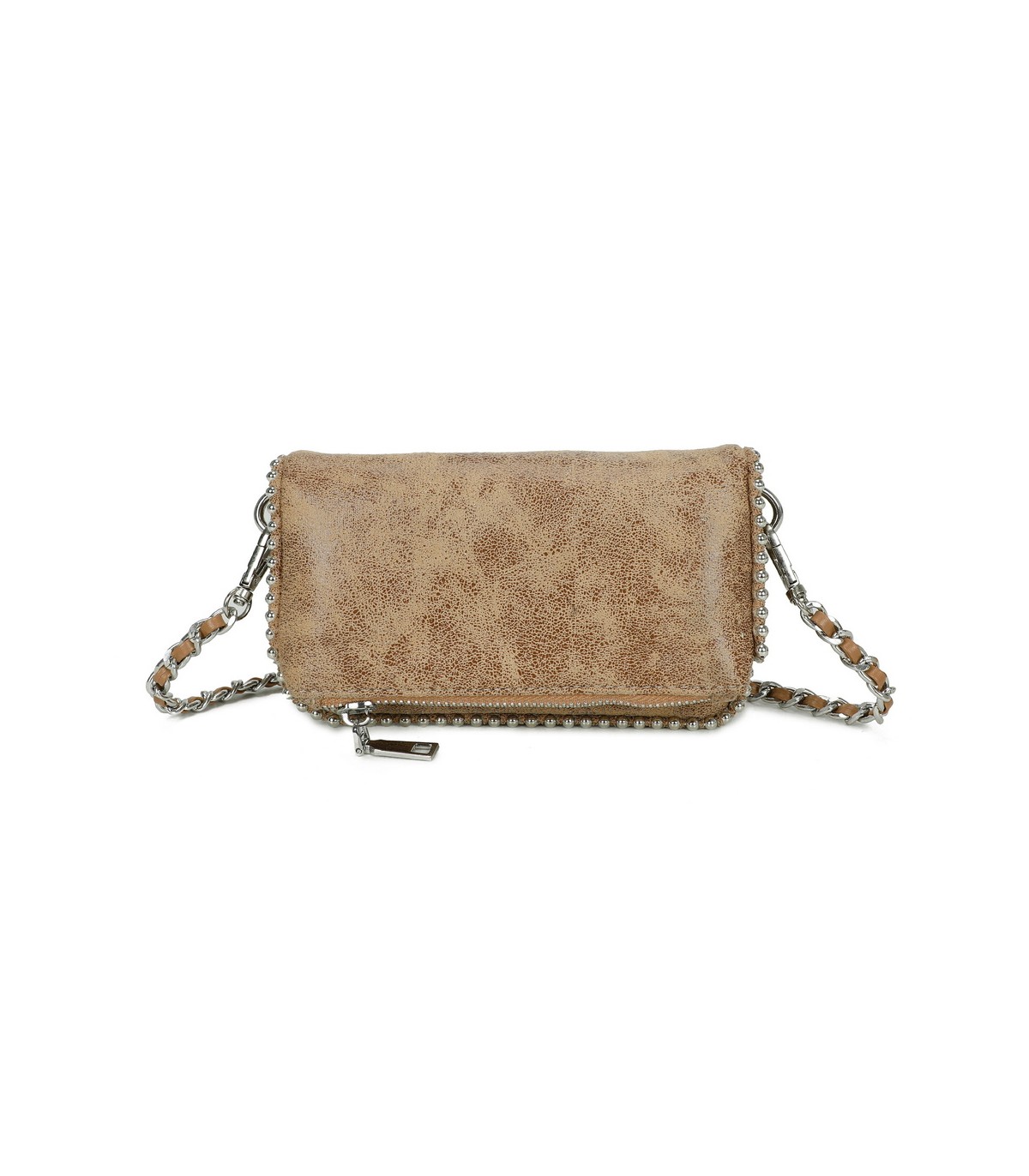 T11821 - Bolso de fiesta jaspeado con tonos metálicos