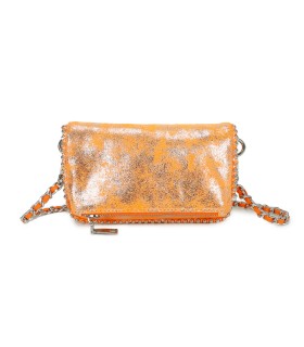 T11821 - Bolso de fiesta jaspeado con tonos metálicos