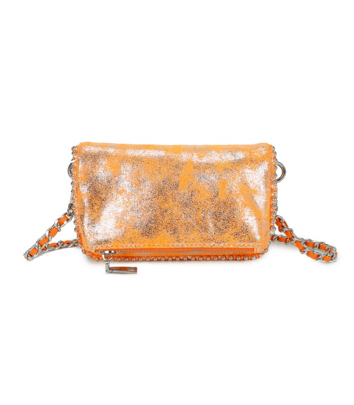 T11821 - Bolso de fiesta jaspeado con tonos metálicos