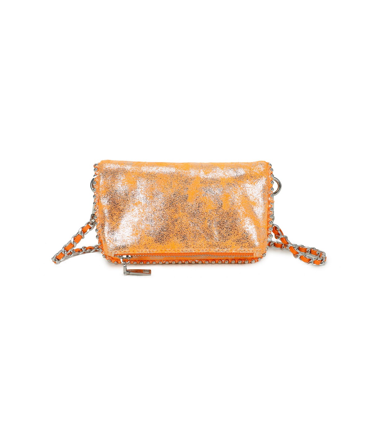 T11821 - Bolso de fiesta jaspeado con tonos metálicos