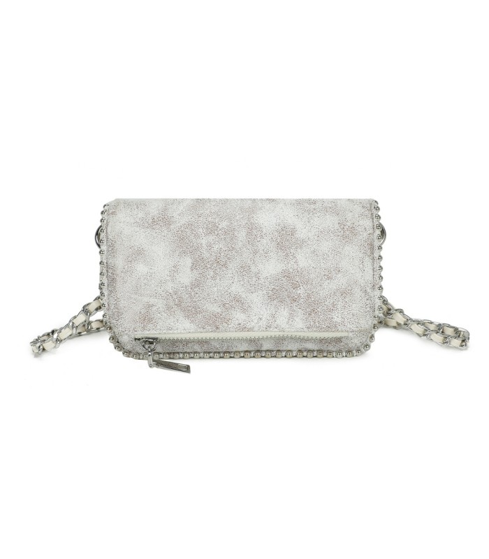 T11821 - Bolso de fiesta jaspeado con tonos metálicos