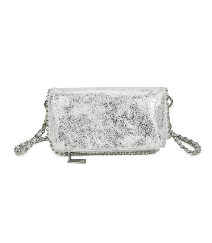 T11821 - Bolso de fiesta jaspeado con tonos metálicos