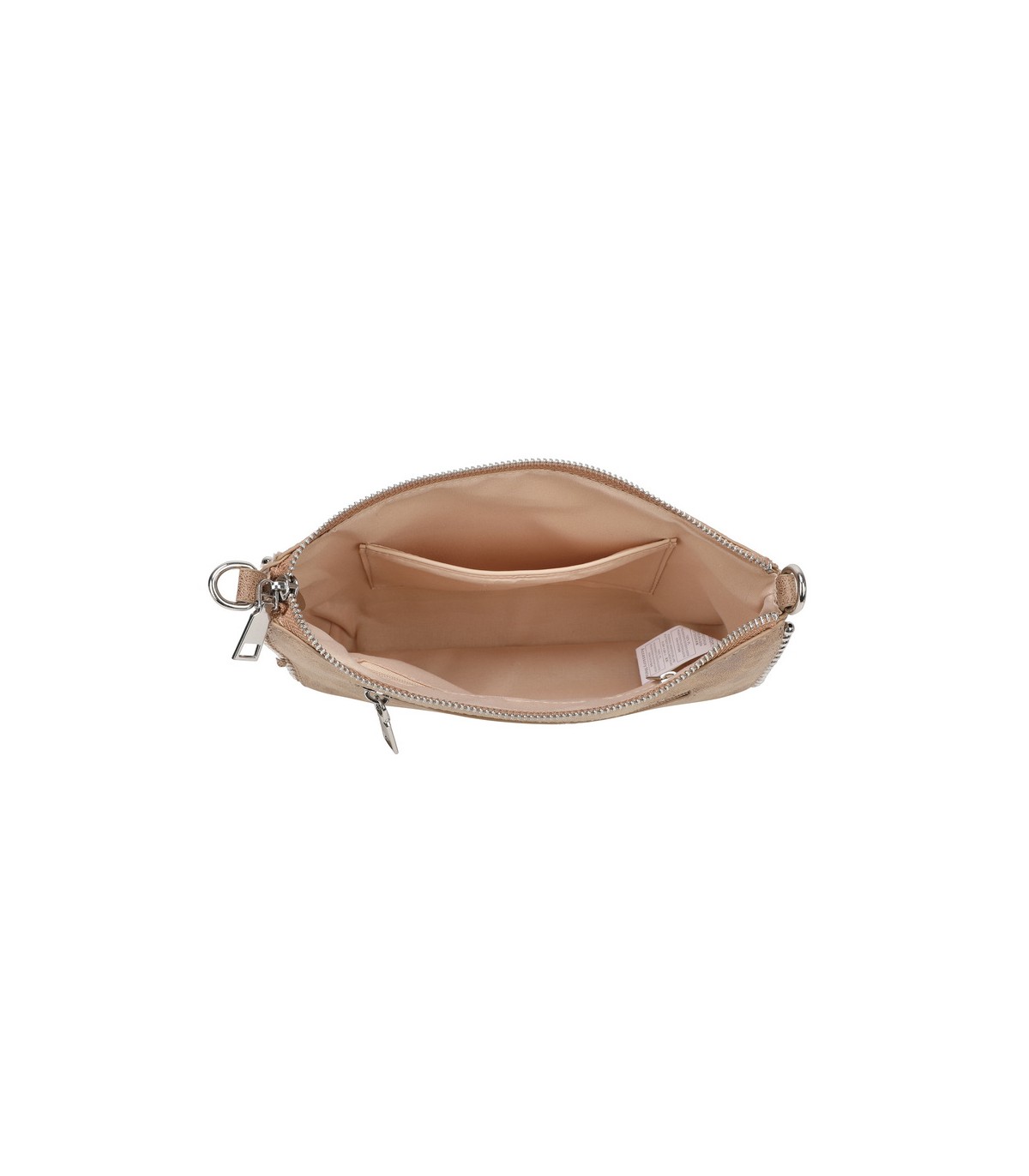T11819 - Bolso de fiesta con bandolera y cuentas plateadas