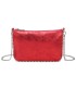 T11819 - Bolso de fiesta con bandolera y cuentas plateadas