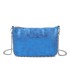 T11819 - Bolso de fiesta con bandolera y cuentas plateadas