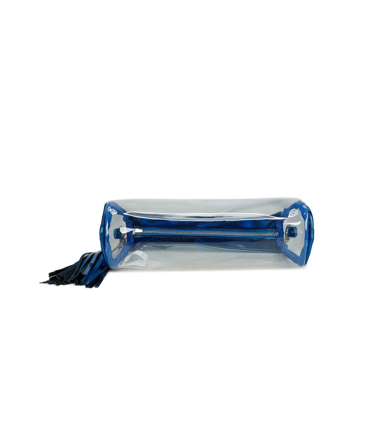 T11831 - Bolso transparente con borla y bandolera