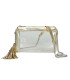 T11831 - Bolso transparente con borla y bandolera