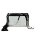 T11831 - Bolso transparente con borla y bandolera