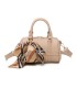 T11865 - Bolso con pañuelo de color con un gran compartimento