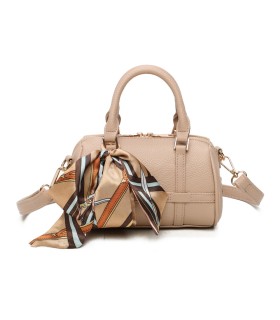 T11865 - Bolso con pañuelo de color con un gran compartimento