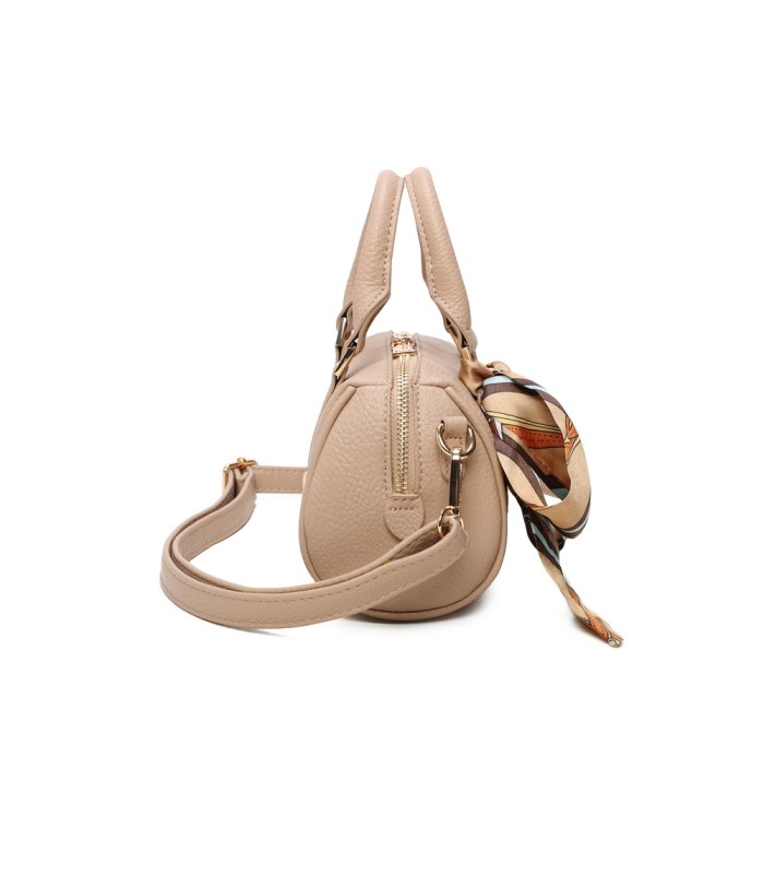 T11865 - Bolso con pañuelo de color con un gran compartimento